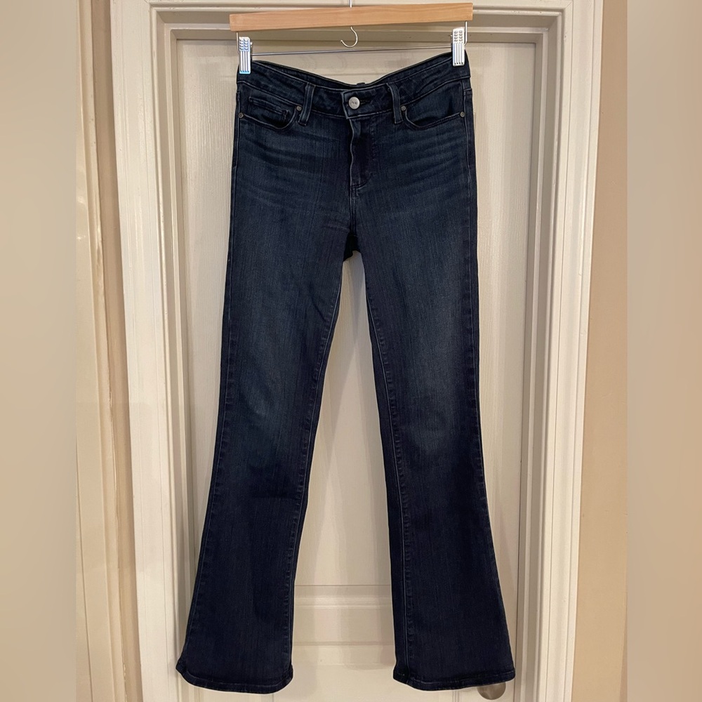 Paige Manhattan Mid Rise Slim Boot Cut Jeans